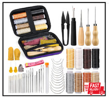 54 Pcs Leather Sewing Kit Heavy Duty Sewing Upholstery Repair Kit for Car Boots