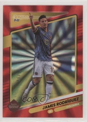 2021-22 Panini Donruss Road to Qatar Holo Red Laser /99 James Rodriguez #27