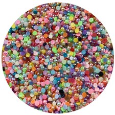 2000pcs 3mm Half Pearl for Crafts Flatback Round Half Pearl Beads for Jewelry...