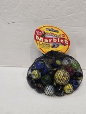 50 Piece Traditional Marbles - Colorful Glass Marbles with a Shooter