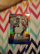 2025 Panini Prizm Derrick Brown Red White & Blue Prizm #76 Carolina Panthers NFL