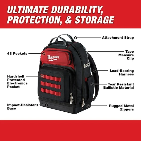 Mochila Milwaukee Tool 48-22-8201 Ultimate Jobsite Foto 2 de 4