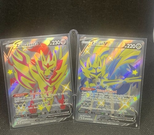 Zamazenta V (SWSH293) and Zacian V SWSH292 Cards Black Star Promos Pokemon TCG