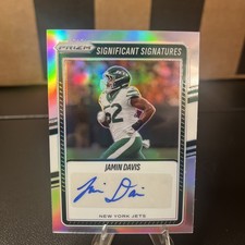 2025 Panini Prizm Jamin Davis AUTO SIGNIFICANT SIGNATURES #SSI-JDS New York Jets