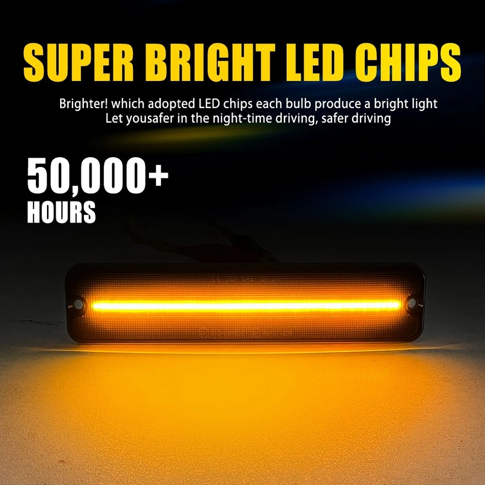 Luz LED delantera + trasera lateral para Jeep CJ5 CJ6 CJ7 72-91 Grand Wagoneer 4-40x Foto 3 de 4