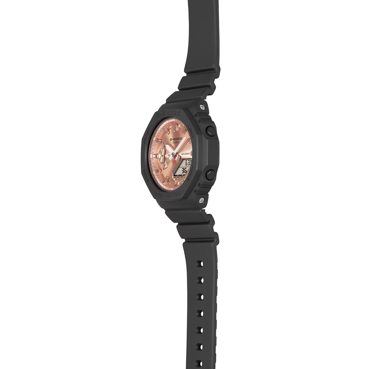 Casio G-Shock GMA-S2100MD-1A Pink Gold Tone Analog Digital Octagon