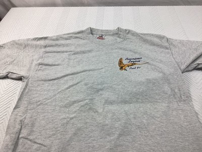 Fruit of the Loom Shirt Mens Large Gray Vintage USA Pre Shrunk 