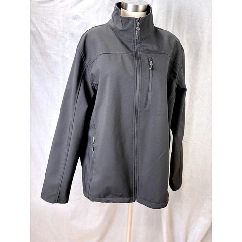 Swiss Tech Black Fleece Lined Softshell Full Zip Jacket Mens XL - product listing photo