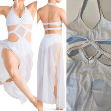 Tenth House solo custom 2 Die 4 Dance Leotard costume white MERIDIAN TD24431 MC