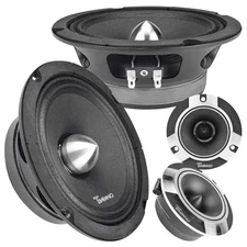 1500 Watts Bundle 2X 6.5 Midrange Speakers TPT-MR6-4 Bullet 500 Watts, 4 Ohm ...