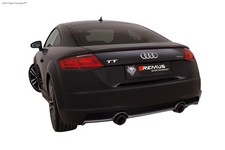 Remus Duplex Sportauspuff Audi TT 8S Quattro ab 2014 2x102mm BLACK abgeschrägt