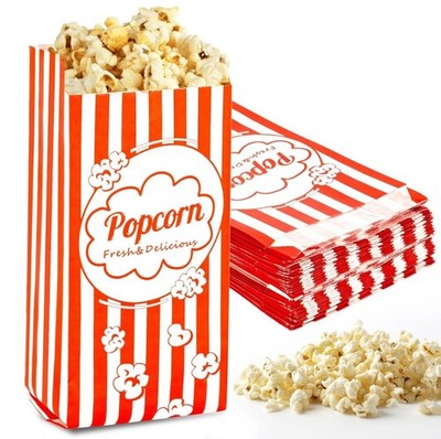 100 Stück Popcorntüten Einzelportionen - MAQIHAN Einweg Papier Popcorntüten