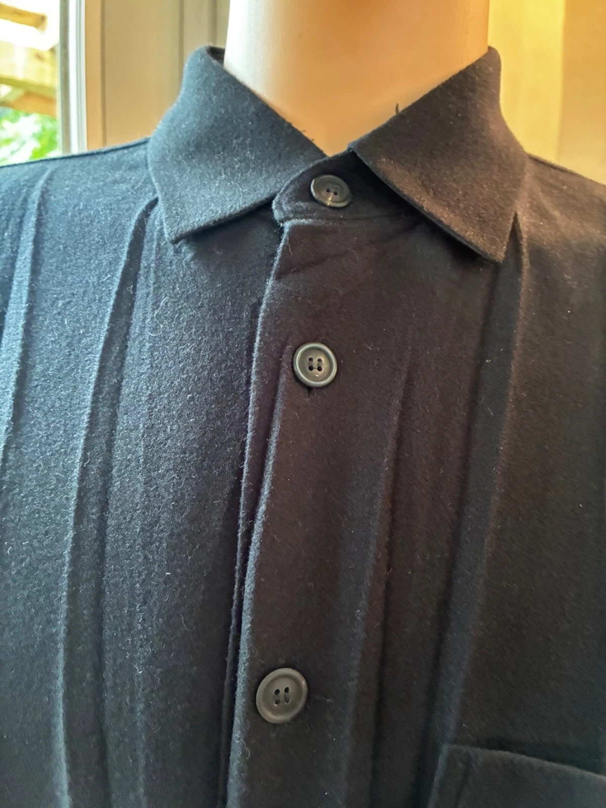Men’s Issay Miyake pleated heavy shirt - product detail image 1