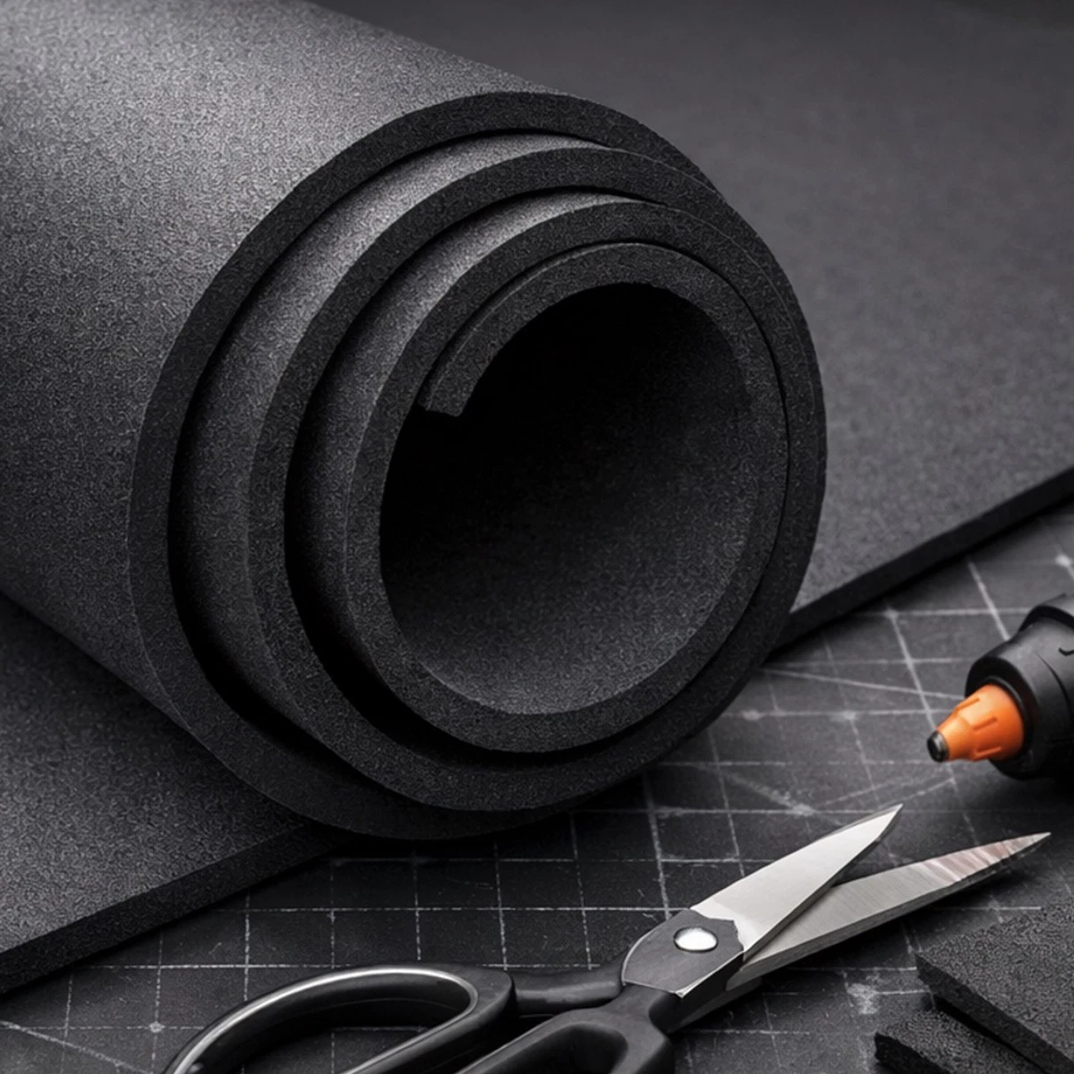 EVA Foam Schaumstoff Platten Schwarz Weiß 50x50cm 3 5 10mm Cosplay Basteln