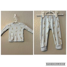 Kissy kissy sophie la giraffe blue two piece baby pajama set size 12-18 months