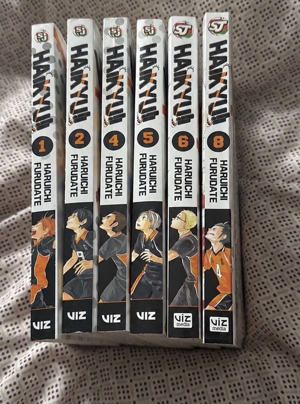 Set of 6 Haikyu!! Haruichi Furudate Manga Lot Vol 1 2 4 5 6  8 English Softcover