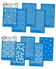  Floral Silk Screen Stencils for Polymer Clay, 10 PCS Silk Screen for 10PC