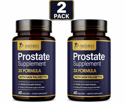 ( 2 pack ) Prostate Health 1000mg 3X Formula w/ Saw Palmetto Capsules for Men