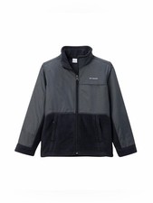 Columbia Boys' Steens Mt II Overlay Fleece Jacket XS 6-7 Black Grey