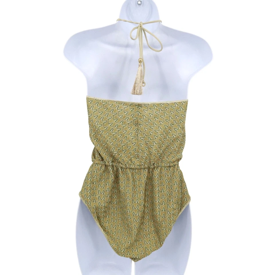 Traje de baño Hanne Bloch para mujer 2 verde Boho Resort terroso preppy retro piscina tropical Foto 2 de 4