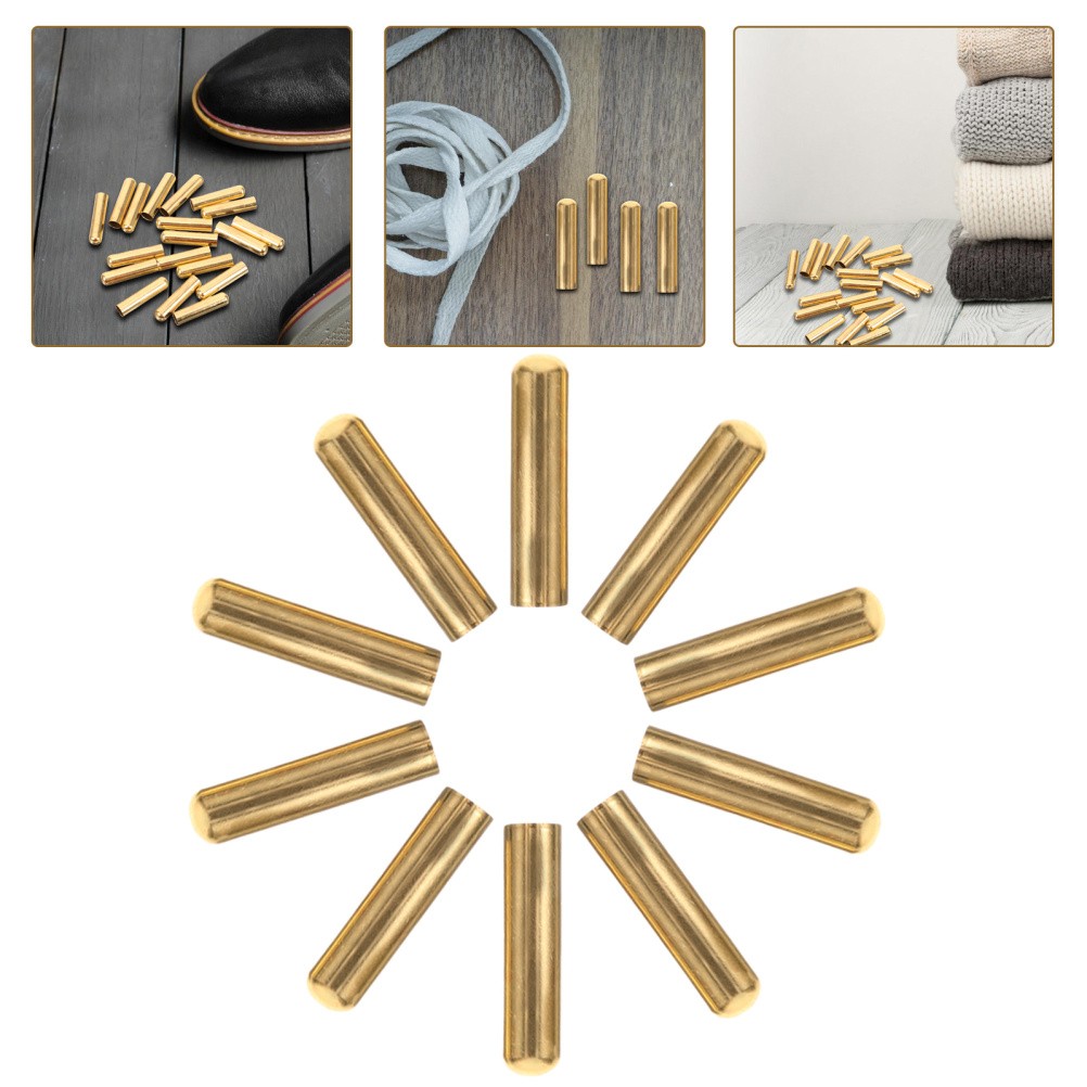 APL 50 Pezzi Cappello Corda Coda Clip Ufficio Scarpe Lacci Punta Metallo Lacci Scarpe Cappellini