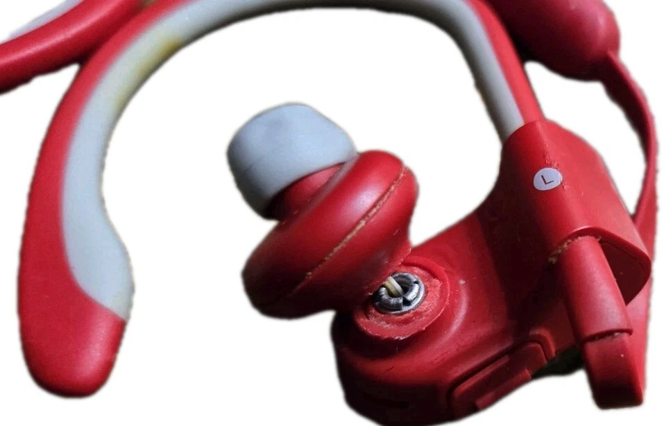 Auriculares inalámbricos de alto rendimiento Beats by Dr. Dre Powerbeats rojos y grises PIEZAS Foto 2 de 4