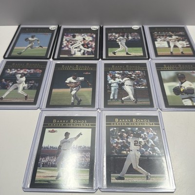 Barry Bonds Fleer 2002 Career Highlights Complete Set Cards 1-10