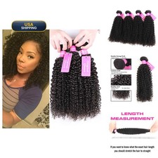 Original Queen Brazilian Virgin Kinky Curly Human Hair 4 Bundles 14 inch