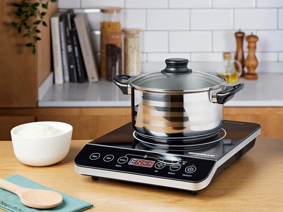 G10061 Piastra Ad Induzione Singola "Energy", 2000W, Display Digitale, Regolazio - Immagine 2 di 4