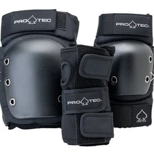 PRO-TEC Wrist Elbow Knee Pad Guards for Skateboard Roller Skate Scooter Ages 14+