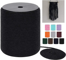 Macrame Cord 4Mm X 240Yards 722Feet , Colored Cotton Macrame Rope - 3 Strands T