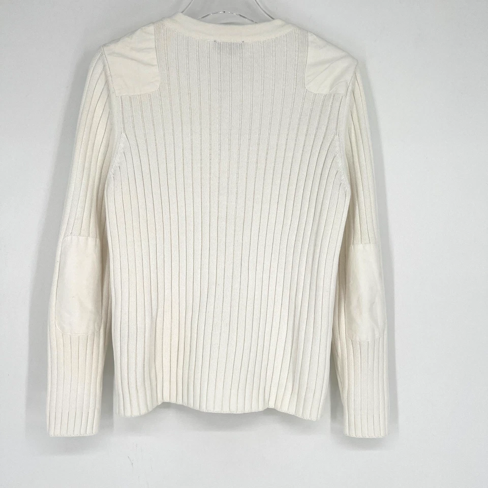 Cárdigan Saint James Mujer 12 Blanco Acanalado Preppy Costero Clásico Minimalista Foto 2 de 4