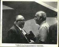 1972 Press Photo Two Actors Laughing in "Money Talks" Movie Scene - hcq30086