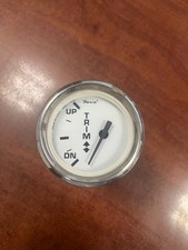 Faria GP7579A, White & Chrome Bezel Up/Down Trim Gauge 2''