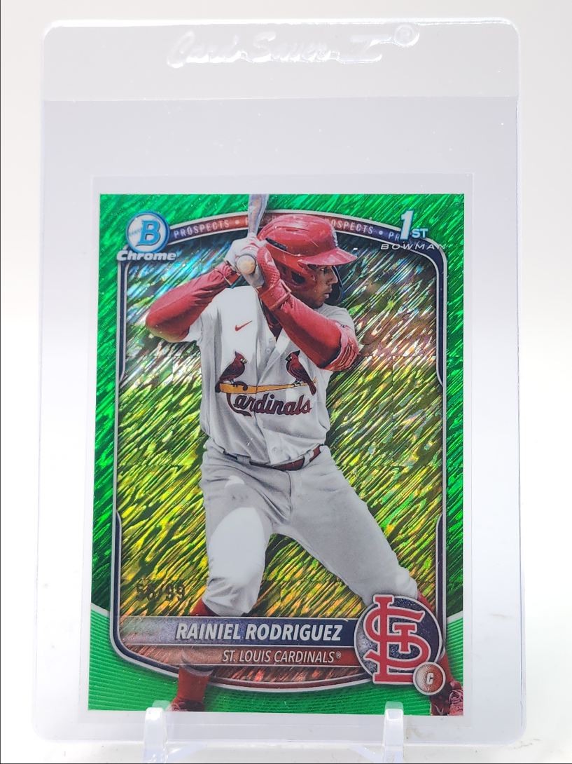 RAINIEL RODRIGUEZ 2025 BOWMAN CHROME 1ST GREEN SHIMMER CARDINALS /99 Q5876