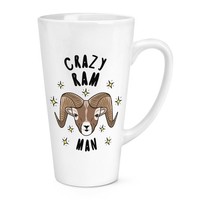 VerrüCkte Ram Mann Stars 483Ml Groß Latte Becher Tasse - Lustig Tiere