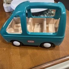 Vintage Little Tikes Green Dollhouse Family Mini Van Car Toy Vehicle