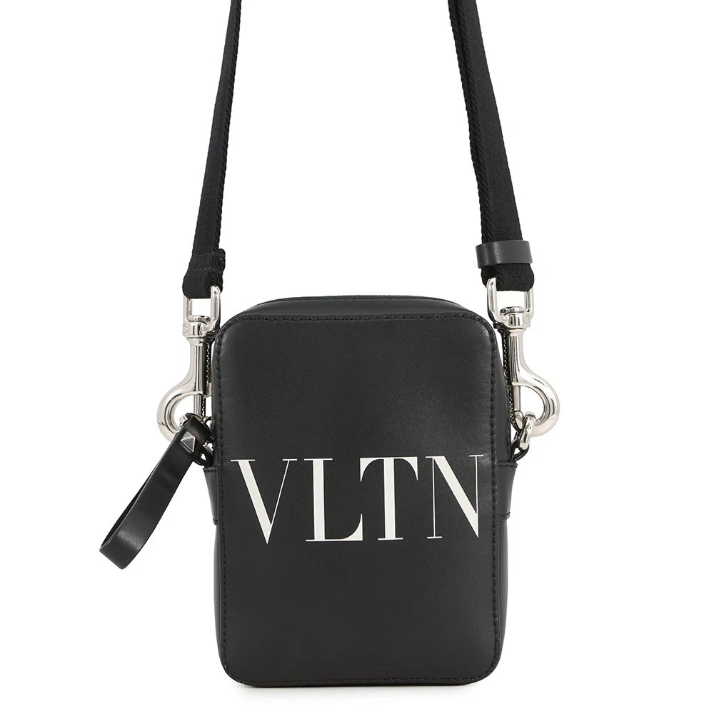 Valentino — Valentino Garavani Logo Shoulder Bag Leather Black 3Y2B0943WJW