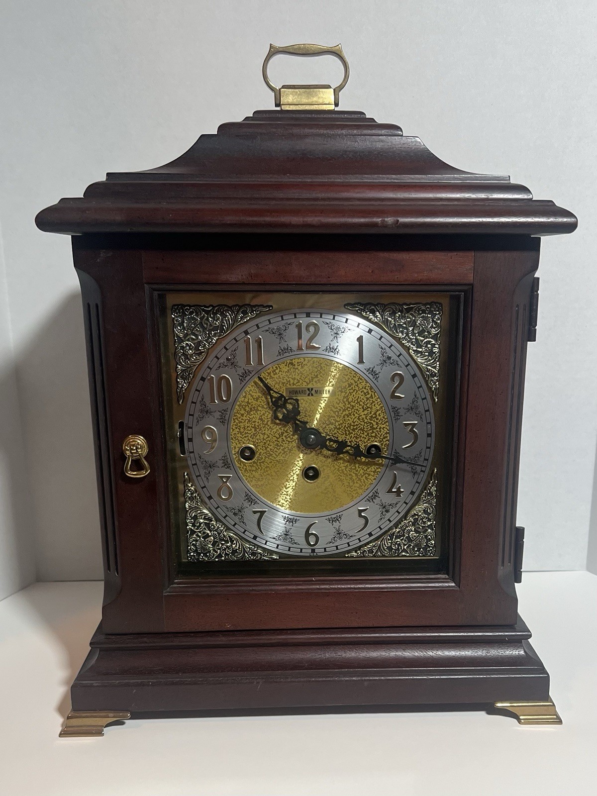 Howard Miller Clock 612 300 Vintage Wood Mantel Clock & Manual Parts Repair Only