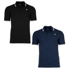Image of G-STAR Mens Polo Shirt - Dunda Slim Stripe Polo, Button Row, Bio Cotton