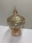 Vintage Pink Depression Anchor Hocking Mayfair Open Rose Candy Dish Pre-Owned