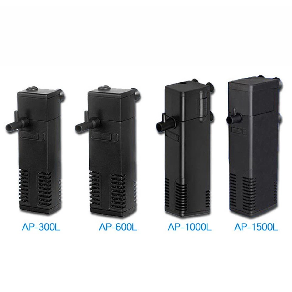 Water Filter Pump EU Plug Turtle Tank Filter Aquarium 3W-22W DIY Black 220-240V - Image 3 of 4