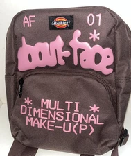 Halsey Dickies x About Face Limited Edition Mini Backpack Bag Pink Brown NWOT!
