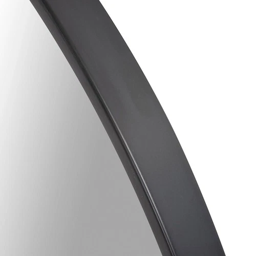 Howard Elliott Copenhagen 30" Brushed Black Round Wall Mirror - Picture 3 of 6
