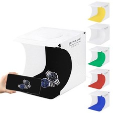 Scatola Luminosa Pieghevole 20cm - Tenda da Studio LED, 6 Sfondi, 550LM, Alimentata USB