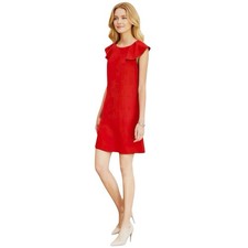NWT Banana Republic Crepe Flutter-Sleeve Shift Dress Size 4 Red