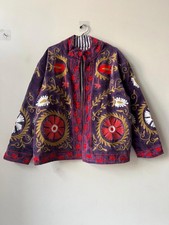 Uzbek coat Hand embroidery Velvet suzani jacket boho chic coat women's wear coat