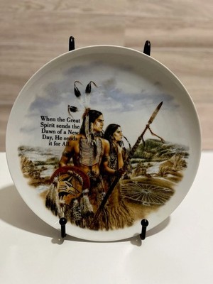 Unique American Indian Plate with Wise Words