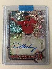 2022 1st Bowman Chrome Daniel McElveny Speckle Auto /299 CPA-DMY Boston Red Sox