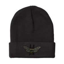 Beanies for Men Flying Bee B Embroidery Winter Hats Women Acrylic Skull Cap